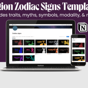 Zodiac signs notion template