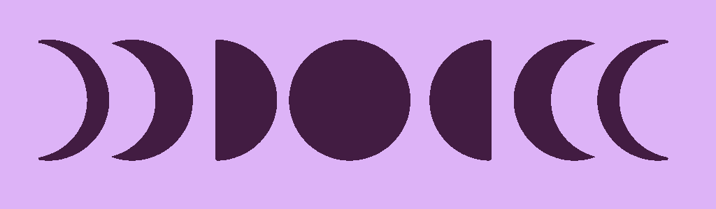Banner Light Purple Dark Purple Moons