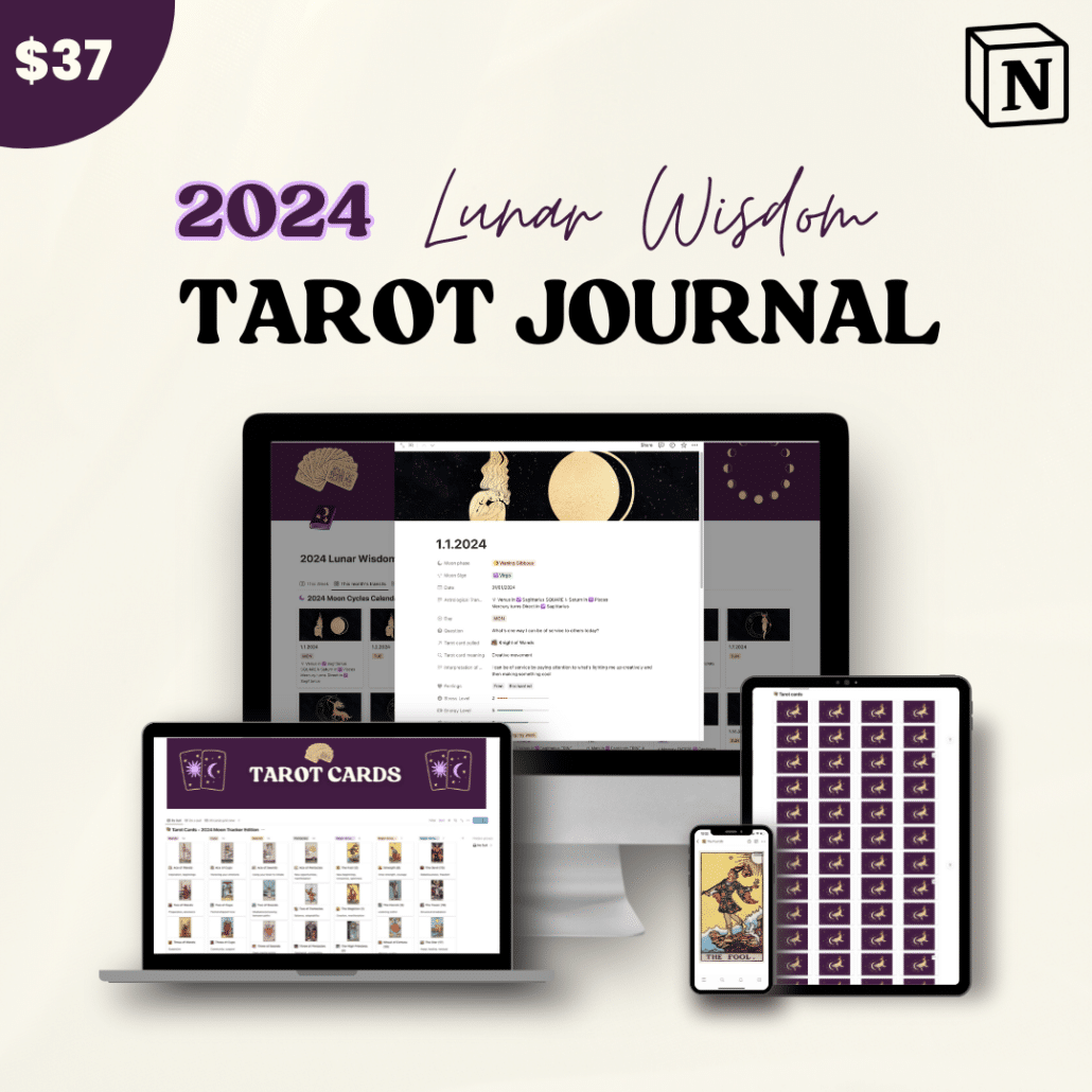 The 2024 Lunar Wisdom Tarot Journal 1030x1030